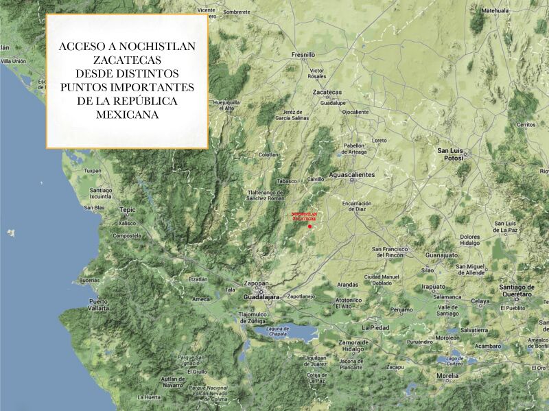 Mapa de Nochistlán Zacatecas México 13