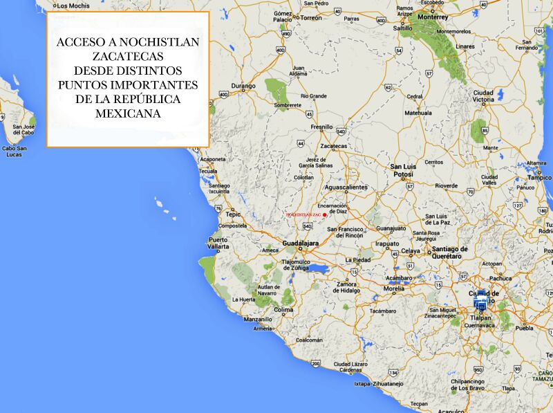 Mapa de Nochistlán Zacatecas México 14