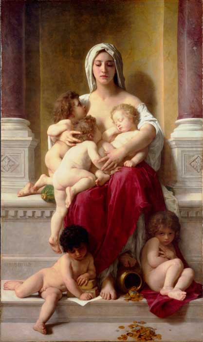 La Caridad, de Adolfo Bouguereau