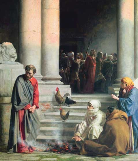 "La negación de Pedro" por Carl Heinrich Bloch 1834-1890 "La negación de Pedro" por Carl Heinrich Bloch 1834-1890