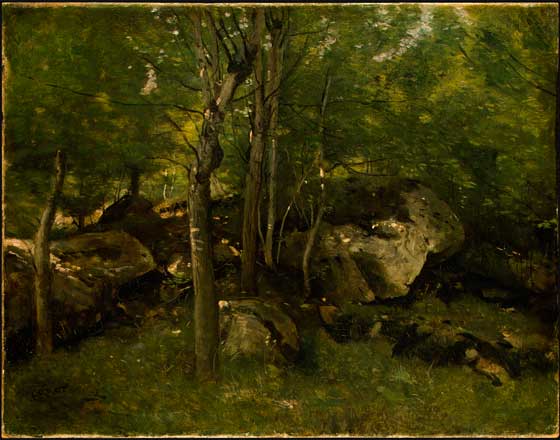 In the forest of Fontaineblueau. Camille Corot. 1860 In the forest of Fontaineblueau. Camille Corot. 1860