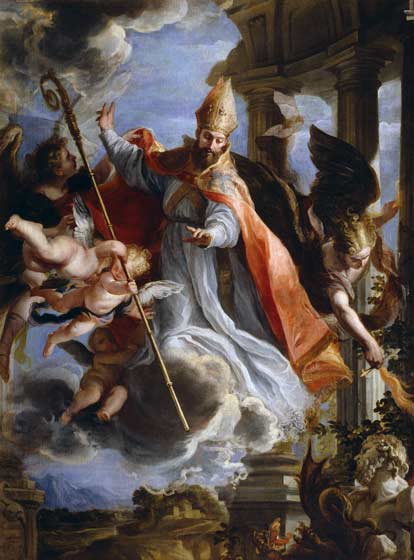 Imagen: El triunfo de San Agustín (1664) Claudio Coello. Imagen: El triunfo de San Agustín (1664) Claudio Coello.