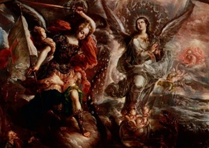 Imagen 2: La Virgen del Apocalipsis. Cristóbal de Villalpando. Finales del siglo XVII. Imagen 2: La Virgen del Apocalipsis. Cristóbal de Villalpando. Finales del siglo XVII.