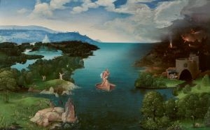 «El paso de la laguna Estigia». Decidir entre el bien y el mal. Joachim Patinir. 1520-1524