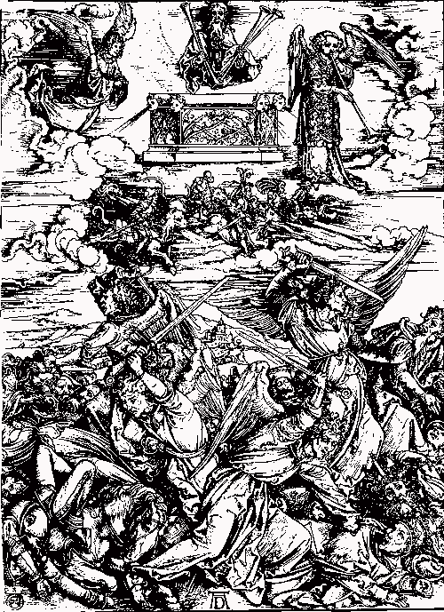 Dürer, Albrecht (1471-1528). El combate de los cuatro ángeles