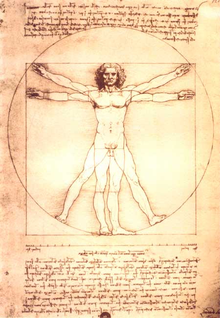 Leonardo Da Vinci. Proporciones del Hombre (1490)