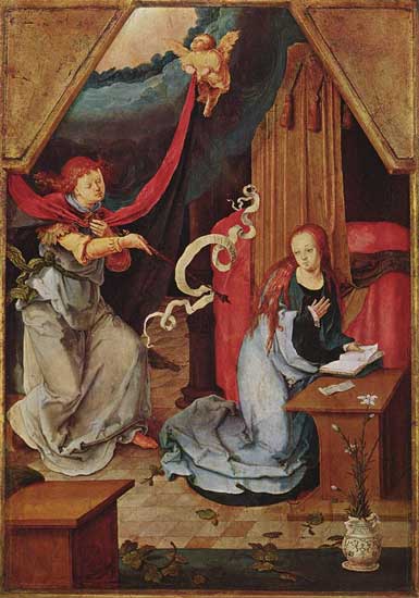 Anunciación de Lucas van Leyden (1494 - 1533)