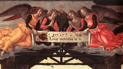 Ángeles cantando. Domenico Bigordi 1449-1494