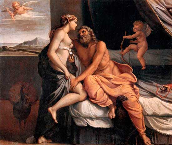 Júpiter y Juno, por Annibale Carracci
