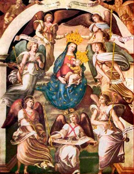 Fresco de María y los siete arcángeles, Miguel Ángel