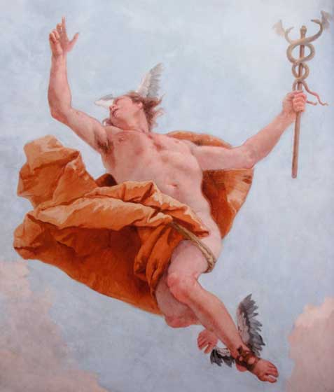 Hermes descendiendo del cielo. Giovanni Battista Tiepolo. 1696-1770. Hermes descendiendo del cielo. Giovanni Battista Tiepolo. 1696-1770.