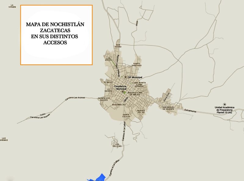 Mapa de Nochistlán Zacatecas México 06