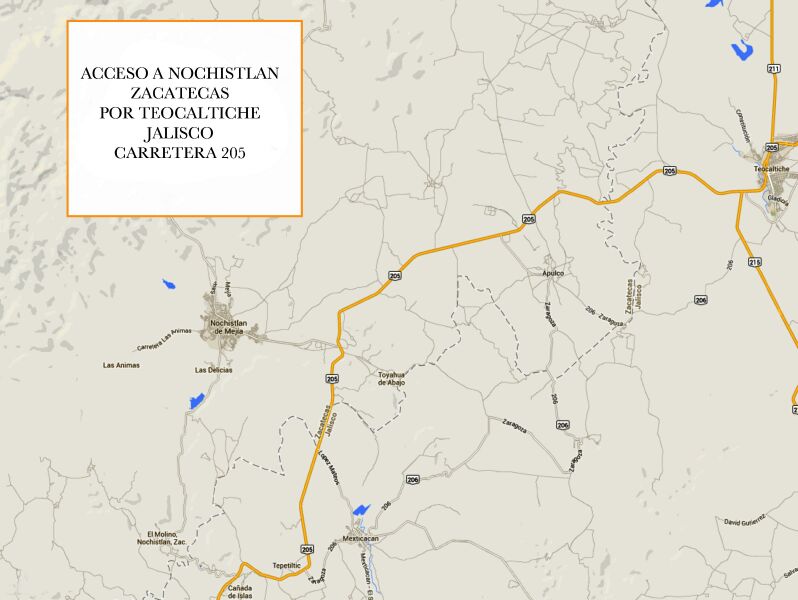 Mapa de Nochistlán Zacatecas México 08