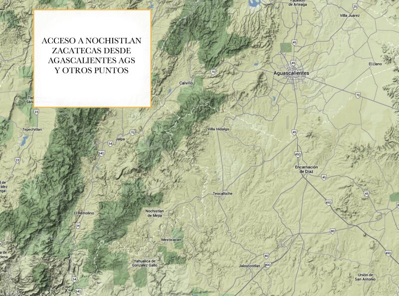 Mapa de Nochistlán Zacatecas México 11