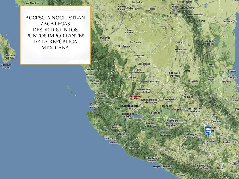 Mapa de Nochistlán Zacatecas México 15