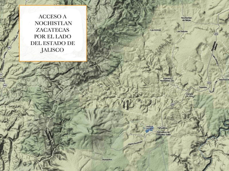 Mapa de Nochistlán Zacatecas México 17