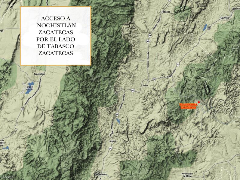 Mapa de Nochistlán Zacatecas México 18