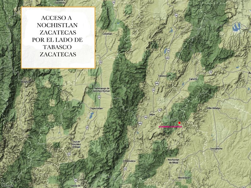 Mapa de Nochistlán Zacatecas México 19