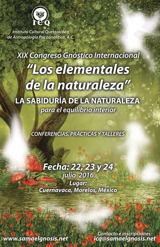 Póster del Congreso Gnóstico Los Elementales de la naturaleza