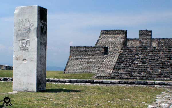 Templo de Quetzalcóatl (detalle). Zona Arqueológica de Xochicalco