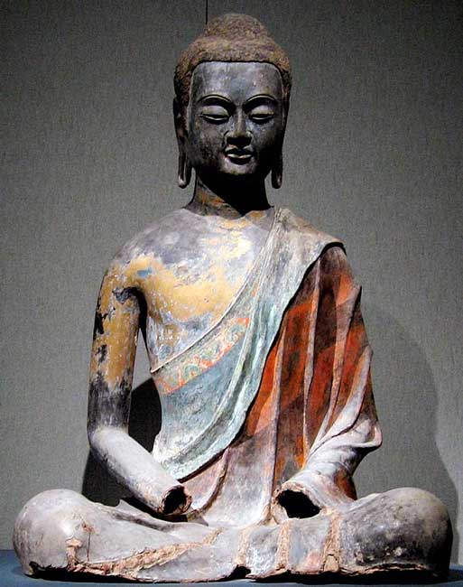 Buda sentado de la dinastía Tang (provincia de Héběi), alrededor del 650