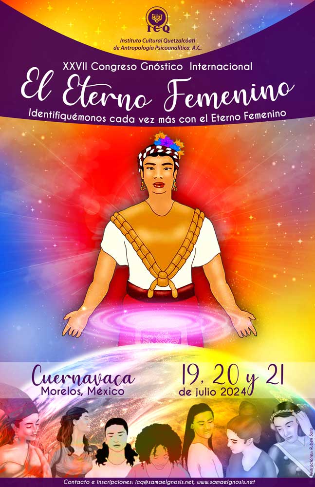 Poster promocional para el Congreso Gnóstico El Eterno Femenino. Realizado por Carlos Inclán con dibujos de Rubén Soto. Poster promocional para el Congreso Gnóstico El Eterno Femenino. Realizado por Carlos Inclán con dibujos de Rubén Soto.
