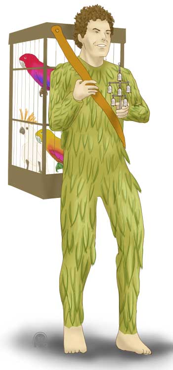 Papageno. La Flauta Mágica. Mozart