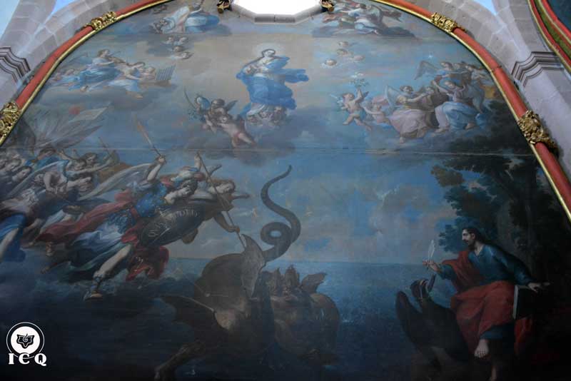 Pintura sobre el Apocalipsis de San Juan. Autor Miguel Cabrera. Museo de Guadalupe Zac. México. Foto: Ismael Moreno (Gnosis ICQ). Pintura sobre el Apocalipsis de San Juan. Autor Miguel Cabrera. Museo de Guadalupe Zac. México. Foto: Ismael Moreno (Gnosis ICQ).