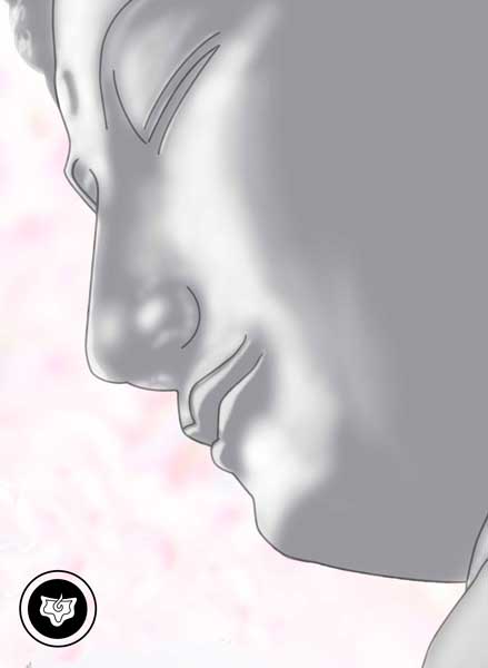 Buda. (Dibujo de Rubén Soto Orozco). Buda. (Dibujo de Rubén Soto Orozco).