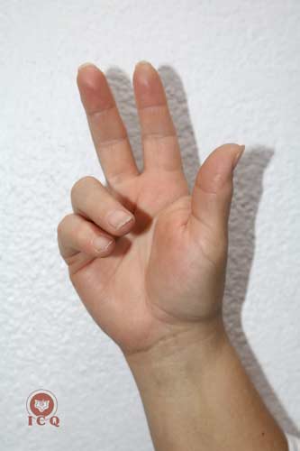 Mano haciendo el signo del esoterismo. Mano haciendo el signo del esoterismo.