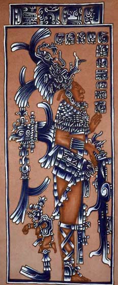 Gobernante maya con mitra (dominio de su mente) adornos (virtudes alcanzadas). Imagen de artesano de Cascadas de Agua Azul, Chiapas. Gobernante maya con mitra (dominio de su mente) adornos (virtudes alcanzadas). Imagen de artesano de Cascadas de Agua Azul, Chiapas.
