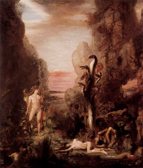 Hércules y la Hidra de Lerna. Gustave Moreau. 1875-1876