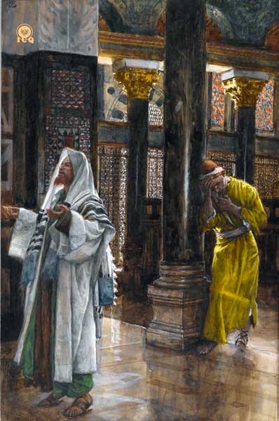 El fariseo y el publicano. James Tissot. 1886-94
