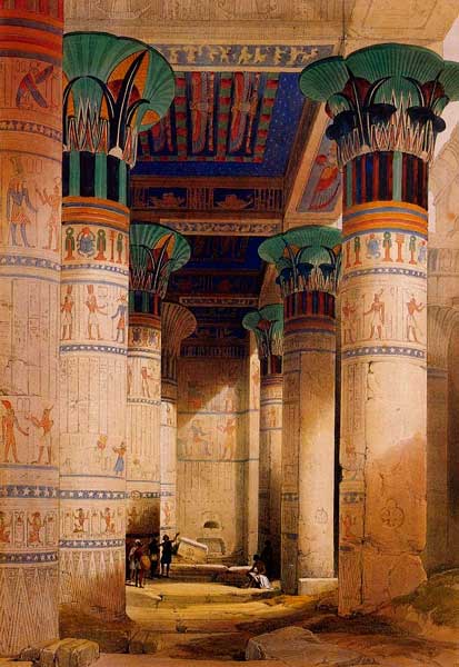 "Temple of Isis on the Island of Philae, Egipto" David Roberts. 1838