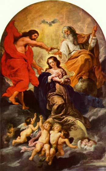 La coronación de la virgen. Peter Paul Rubens. 1625