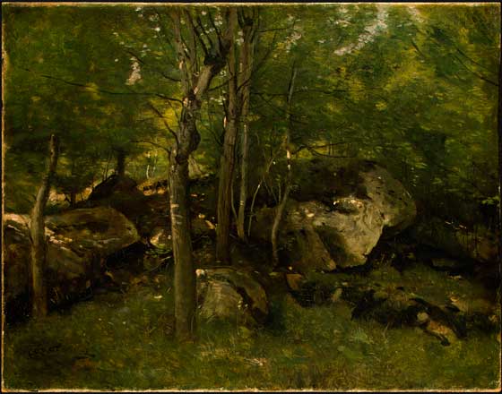 In the forest of Fontaineblueau. Camille Corot. 1860