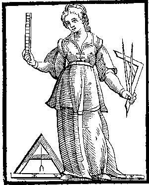 Mujer con escuadra