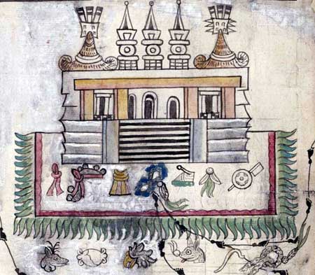Templo de Quetzalcóatl [Anales Cuauhtincahn]