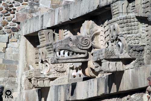 Templo de Quetzalcóatl en Teotihuacan. [Foto: Ismael Moreno]