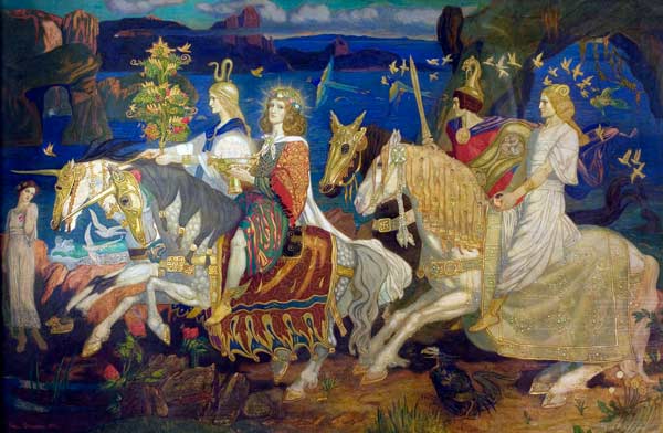 Imagen: Los Tuatha Dé Danann. John Duncan. 1911. 