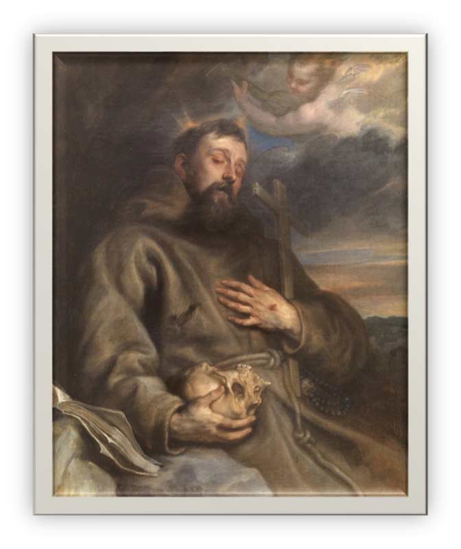PINTURA: SAN FRANCISCO DE ASÍS EN ÉXTASIS, ANTON VAN DYCK, 1599. PINTURA: SAN FRANCISCO DE ASÍS EN ÉXTASIS, ANTON VAN DYCK, 1599.