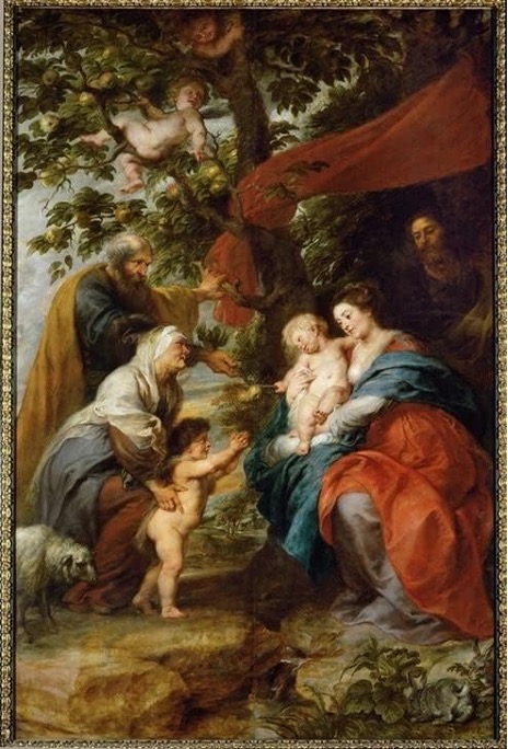 LA SAGRADA FAMILIA BAJO EL MANZANO, PETER PAUL RUBENS, 1630- 1640 LA SAGRADA FAMILIA BAJO EL MANZANO, PETER PAUL RUBENS, 1630- 1640