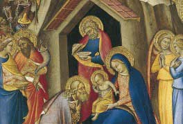La Adoración de los Reyes Magos, Luca Di Tommé, 1360 La Adoración de los Reyes Magos, Luca Di Tommé, 1360