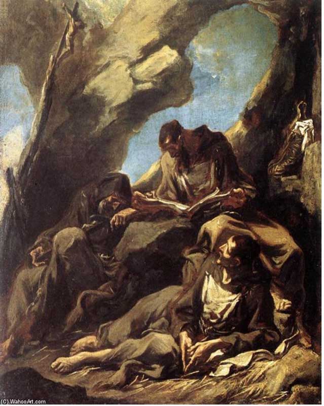 FRAILES MEDITANDO, ALESSANDRO MAGNASCO, 1723 FRAILES MEDITANDO, ALESSANDRO MAGNASCO, 1723