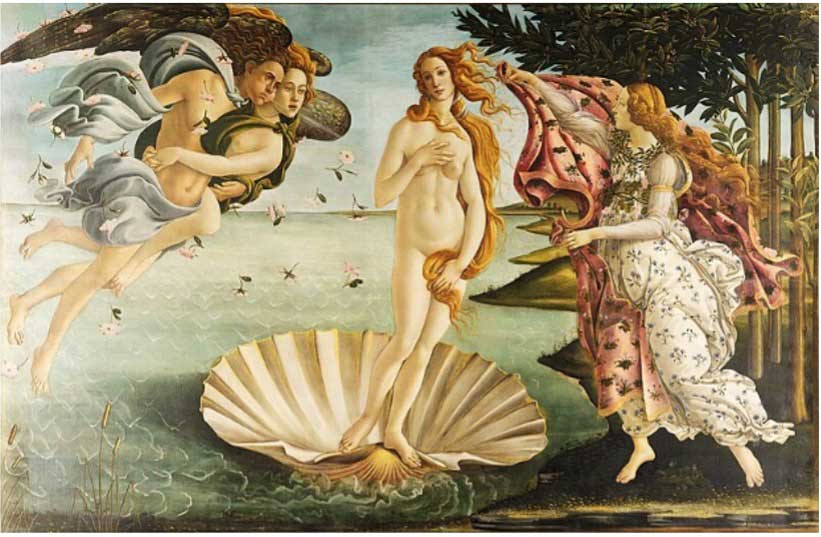 EL NACIMIENTO DE VENUS, SANDRO BOTICELLI, 1482-1485 EL NACIMIENTO DE VENUS, SANDRO BOTICELLI, 1482-1485