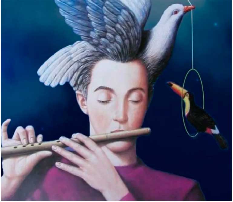 Rafal Olbinski, La Flauta Mágica, 1969 Rafal Olbinski, La Flauta Mágica, 1969