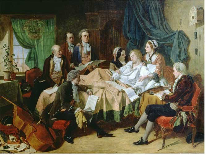 La muerte de Mozart, Henry Nelson O ‘Neil, 1860 La muerte de Mozart, Henry Nelson O ‘Neil, 1860