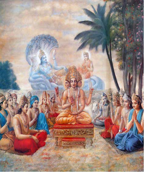 El Dios Brahma, imagen de uso común de autor anónimo.