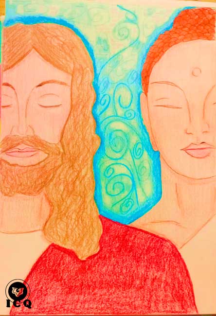 Jesus y Buda. Autor: Lupita Ortiz. Jesus y Buda. Autor: Lupita Ortiz.