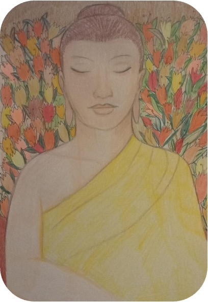 El Buda. Pintura de Lupita ortiz. 